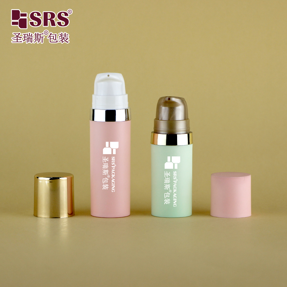 A028 Empty 5ml 10ml 15ml 20ml airless cosmetic bottle luxury injection color Plastic PP packaging
