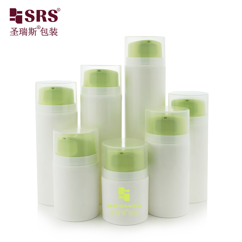 Empty Airless Serum Pump Bottle 30ml 50ml 80ml 100ml 120ml 150ml 200ml Plastic Snap On Airless Lotion Cream Bottle