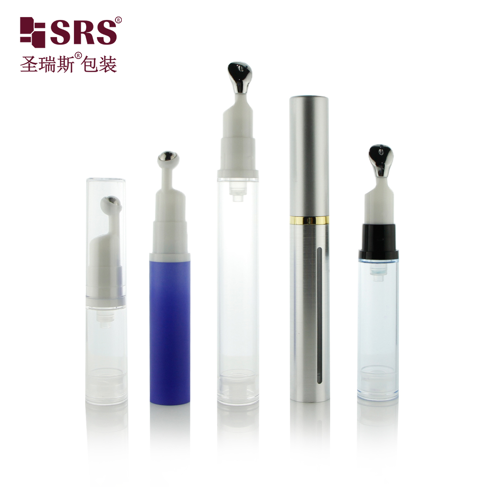Empty Custom Color 5ml 10ml 12ml 15ml Airless Bottles Eye Cream Serum Roll On Bottle