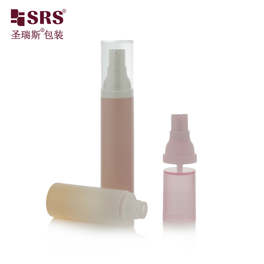 Empty airless pump plastic cosmetic bottle cosmteic packaging 15ml 30ml 50ml