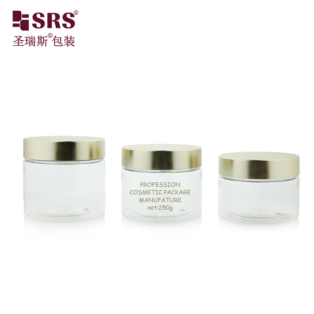 Exquisite Appearance Screw Cap Good Sealing Big Diameter Easy To Fill  Professional PET Cosmetics Jar