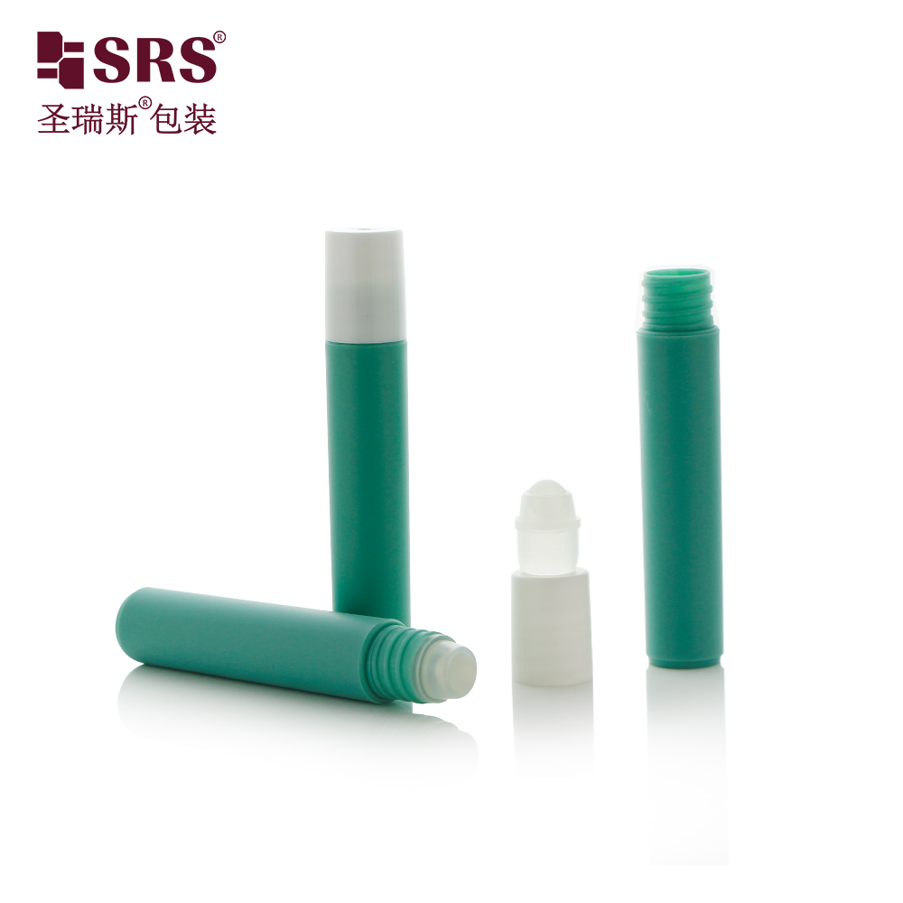 Fast Ready to Ship 7ml Empty Plastic Roll On Eye Serum Bottle Blue Green White