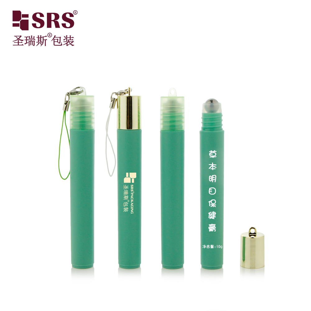 Fresh Custom Color Eye Care Massage Steel Roller Ball Bottle 10ml with Hook Caps