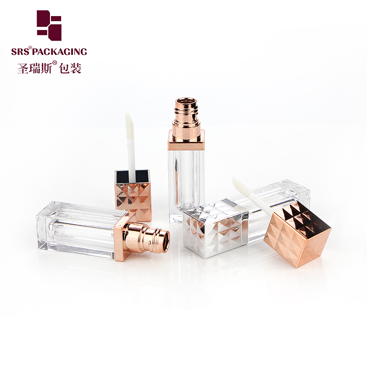 High Quality Empty Square Lip Gloss Tube Plastic Containers Cosmetic Packaging