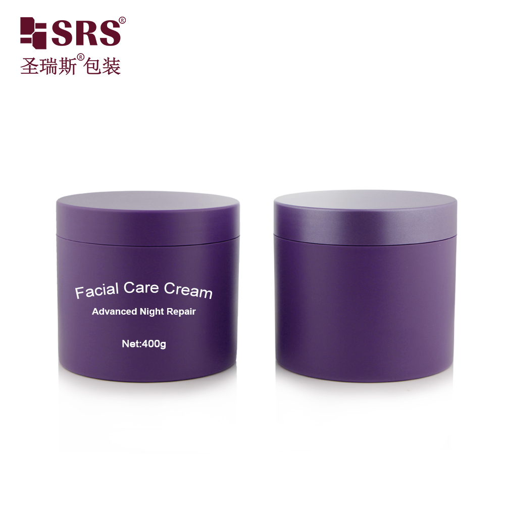 Hot Sale Matte Purple Scrub 8oz Body Butter Facial Hair Cream Plastic Cream Jar