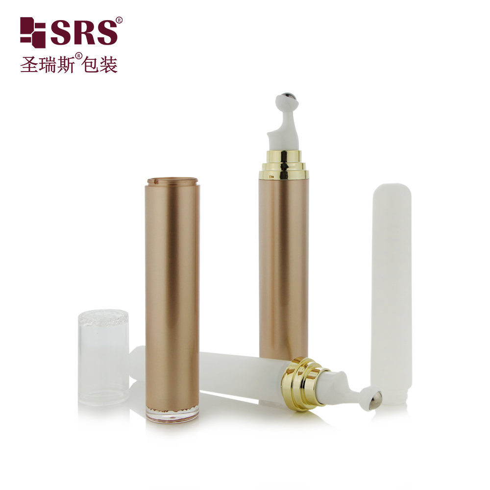 LR004-15ML 20ML Cosmetic Packaging Empty Acrylic Press Dispensing Tube for Herbal Hair Growth Scalp Care Oil Massage Tool