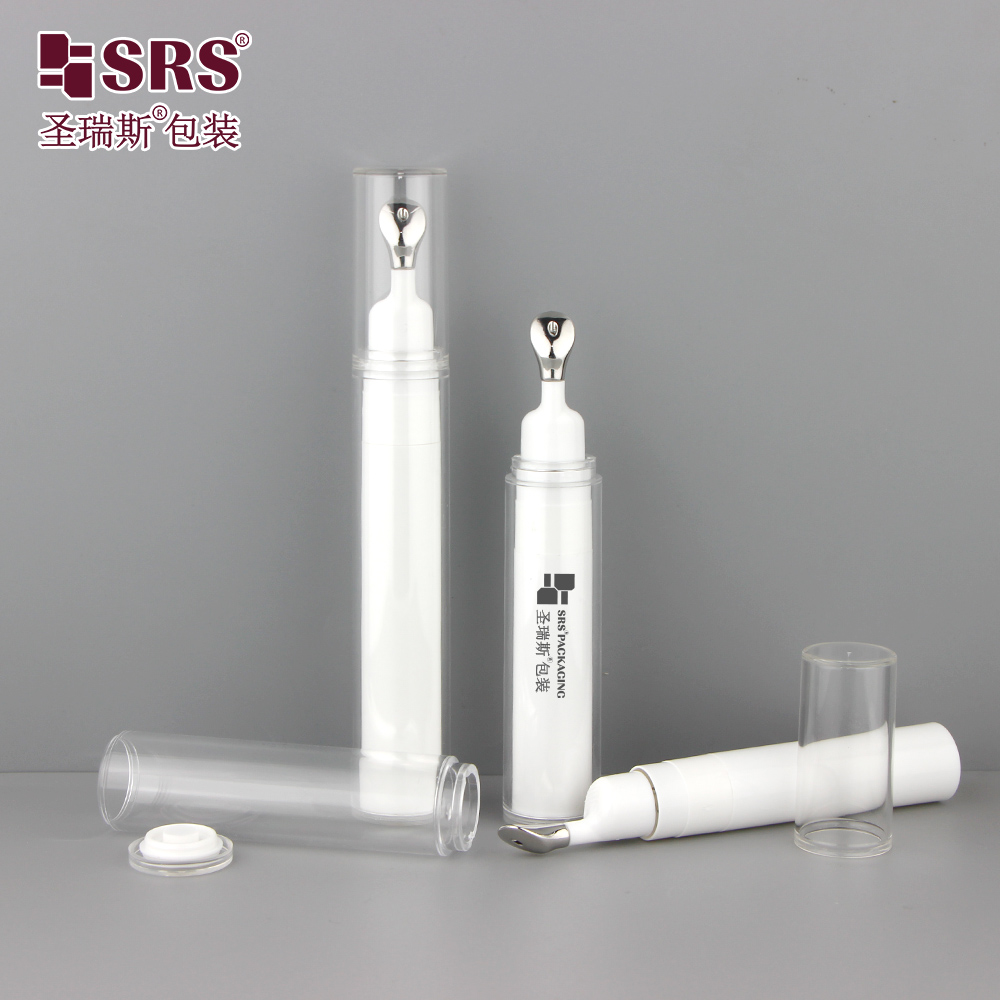 Leak-Proof Skincare Packaging Airless Vacuum Press Roller Bottle for Eye Cream Serum