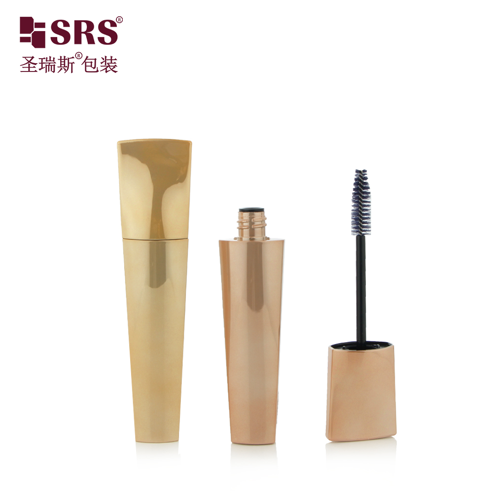 Luxury Metallic Shiny Gold Logo Printed Cosmetic Package Wholesale 13ml Eyebrow Tint Tube Mascara Tube