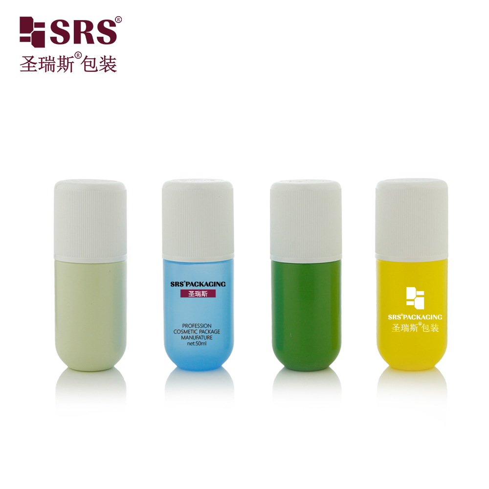 Manufacturer Custom Logo Printing PP PCR Plastic Roll On Bottle with Double Layer CRC 