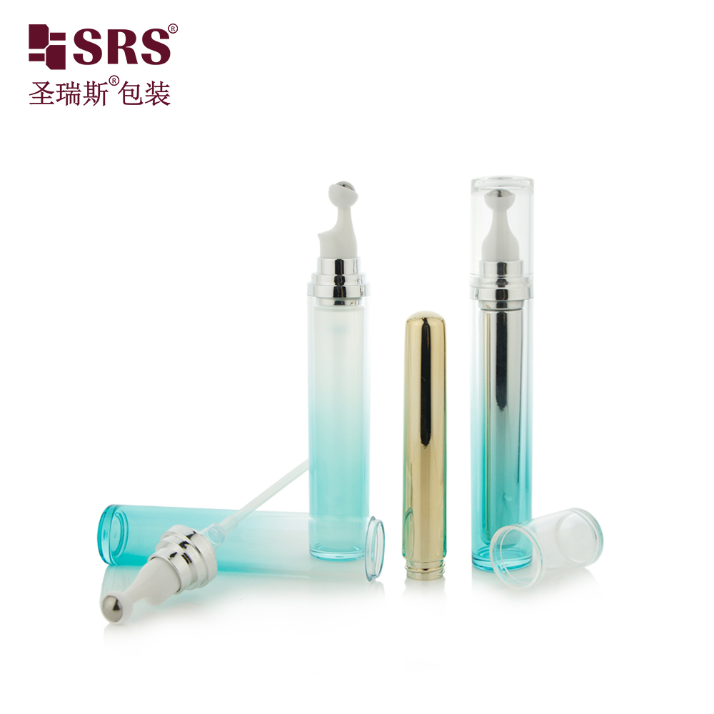 No Leakage 15ml Double Layer Acrylic Press Roller Bottle for Eye Cream Eye Serum