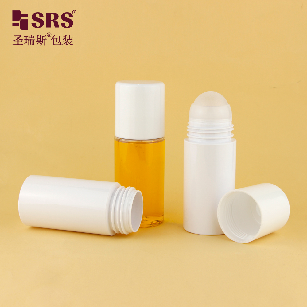 PET43-130ML Wholesale Clear PET Plastic Roller Bottle for Massage Soothing Gel