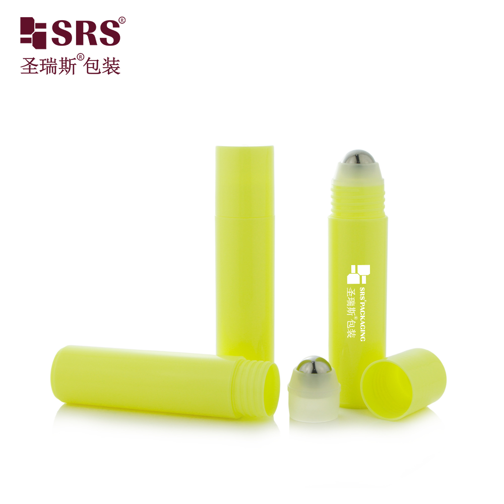 PP Recycled Plastic Roll on Bottle With Big Steel Roller Ball for Hair Tonic Oil