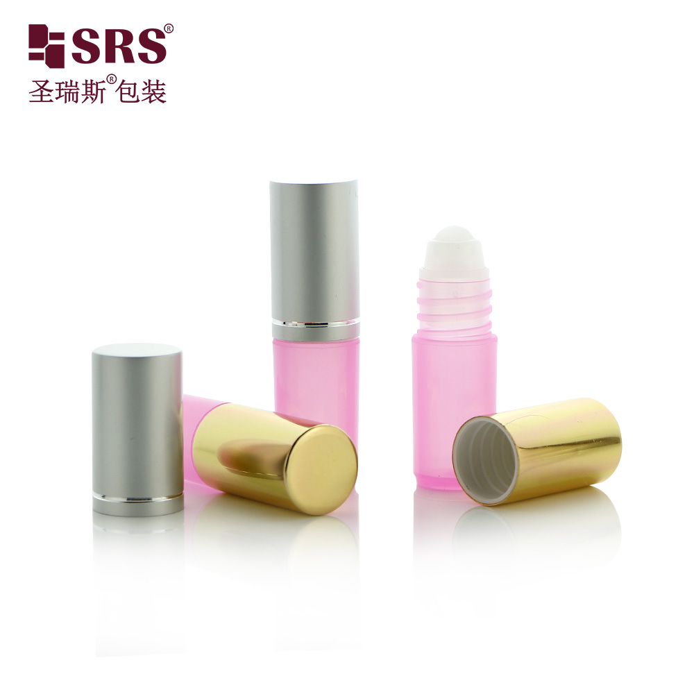 Perfume Oil Cosmetic Roll On Bottles 3ml Empty Roller Vials with Aluminum Screw Lid