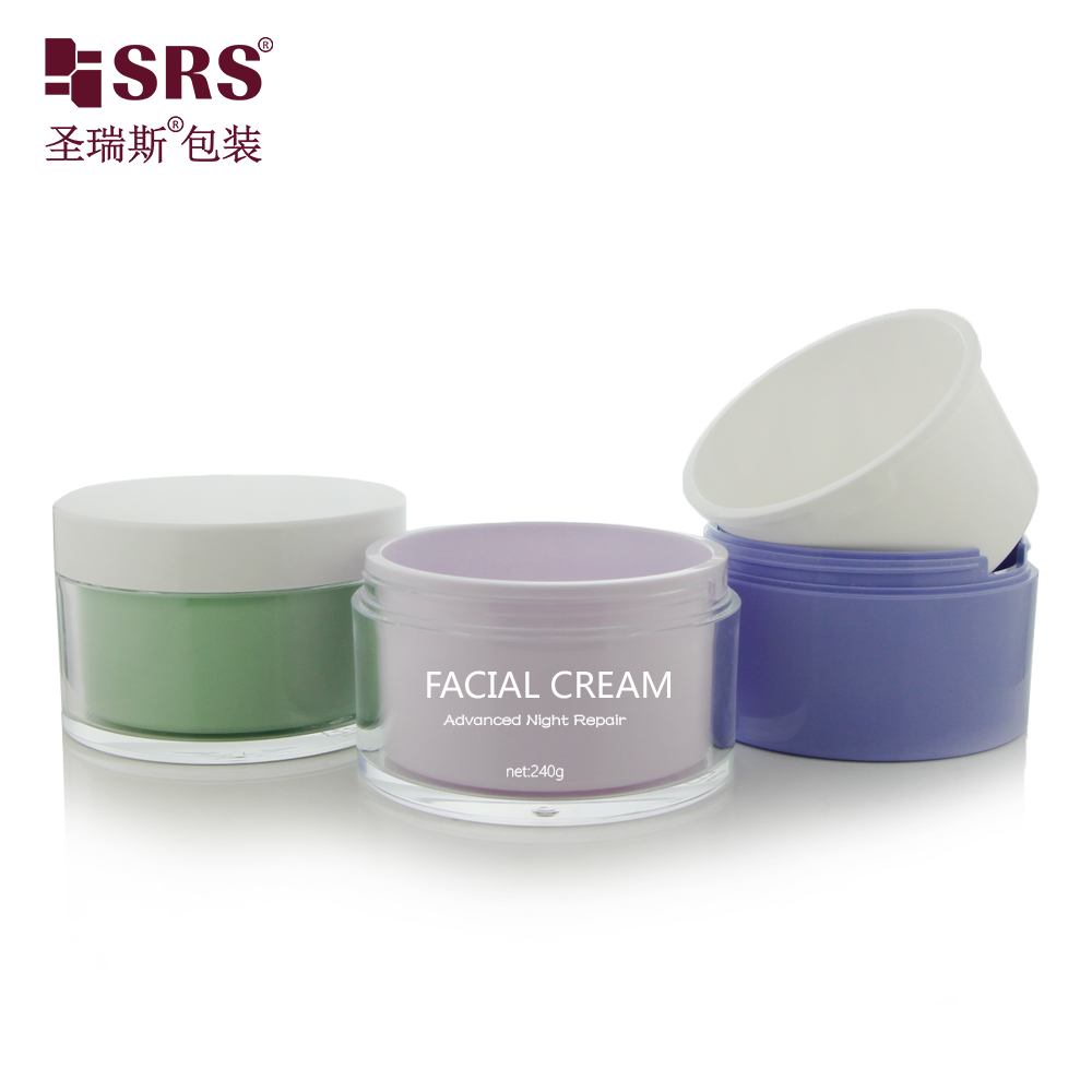 Plastic Cosmetic Replaceable Acrylic Cream Jar 50ml 100ml 240ml Inner Replaced jar Packaging