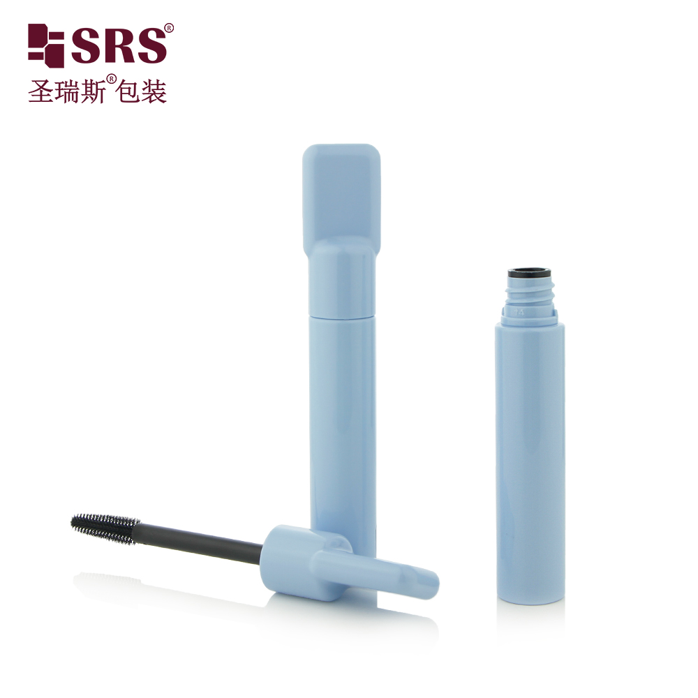 Plastic Pen Round Shape Makeup 12ml Blue Empty Eyelash Tube Mascara Tubes With Brush