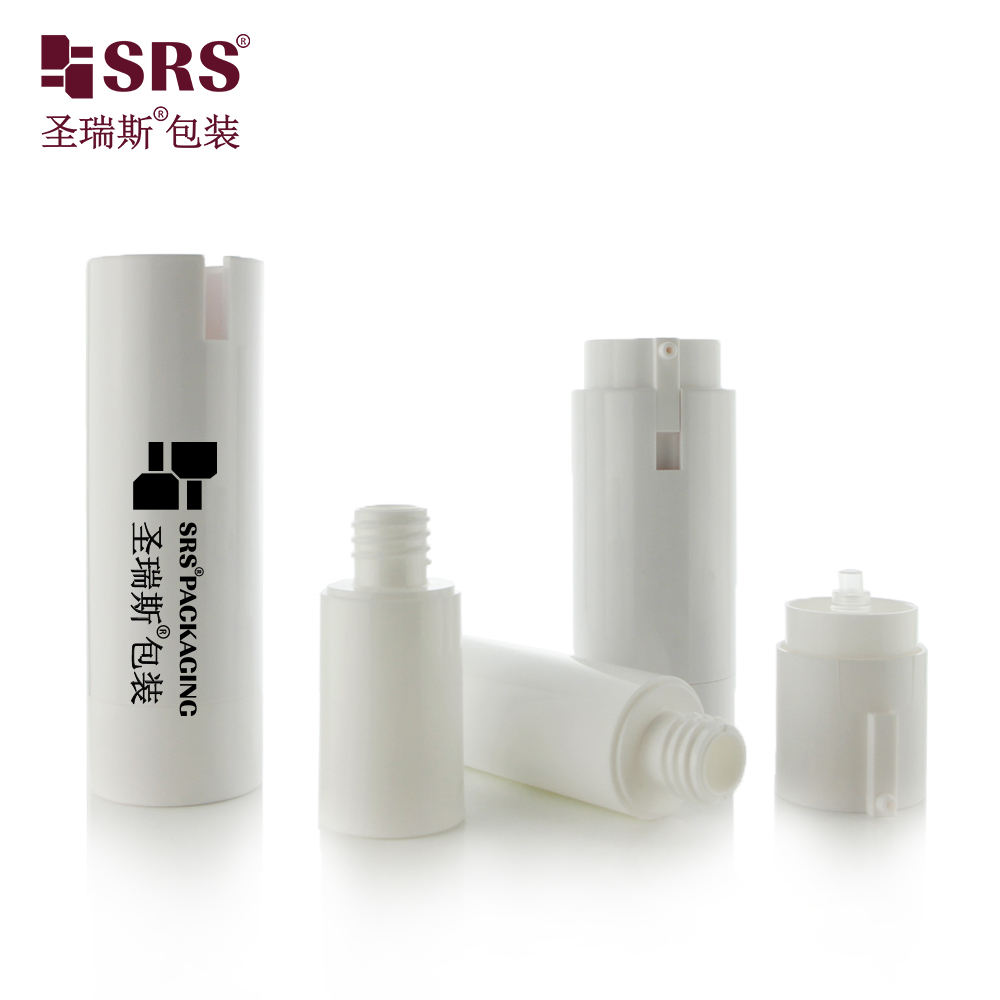 Replaceable inner 15ml cosmetics airless bottle 30ml 50ml eco friendly plastic vacuum pump packaging