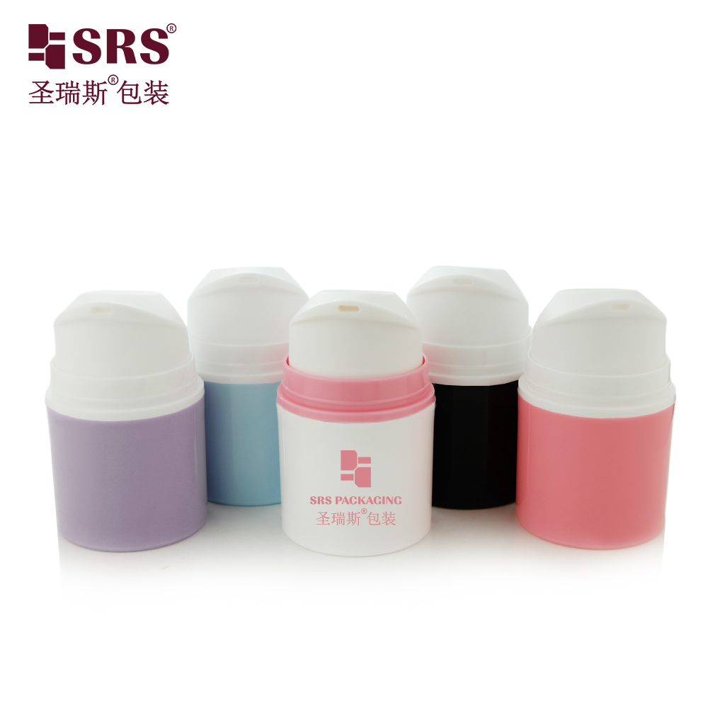 Round Cute Shape PP PCR Luxury Customize Injection Color Eco-friendly Airless Pump Bottle