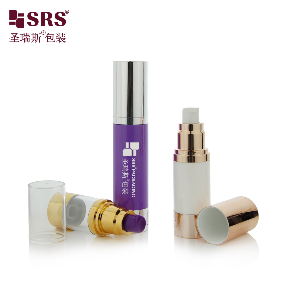 SRS 15ml 30ml 50ml 80ml 100ml Two Lotion Pump Options Cosmetics AS Airless Bottle
