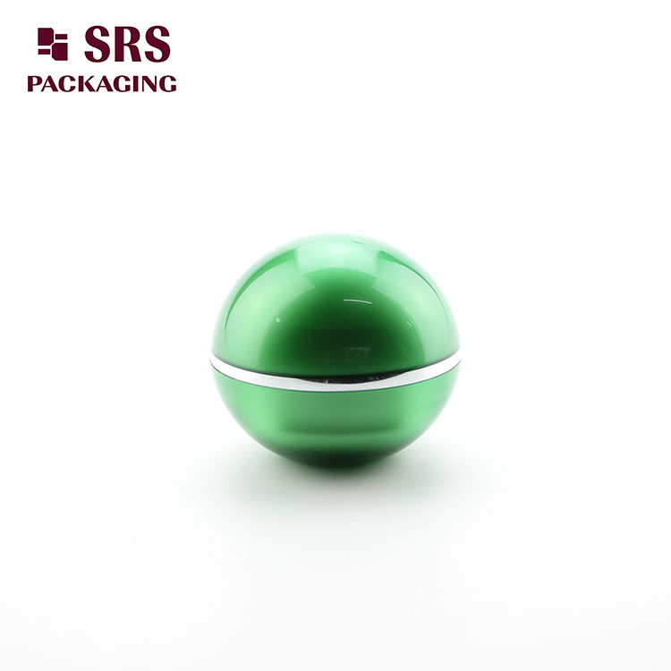 J010 SRS Ball Shape green Skin Care Cream 30g Acrylic Jar