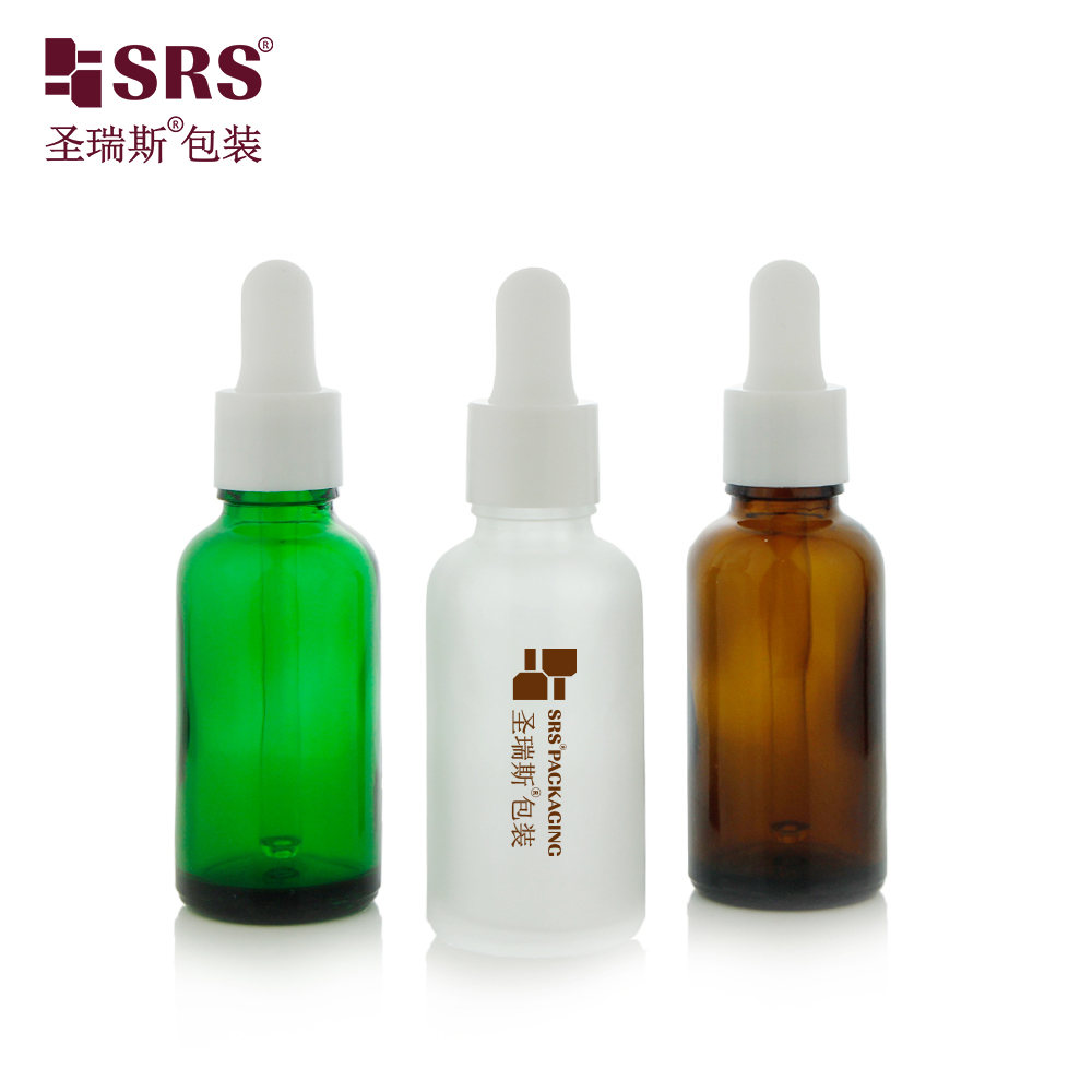 SRS General Glossy Custom Color Seven Capacity Essential Oil Glass Dropper Bottle