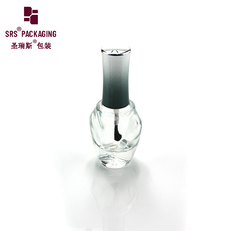 SRS UV Gel Glass Empty Bottle China Packaging Shape Nail Gel Polish Glass Bottle