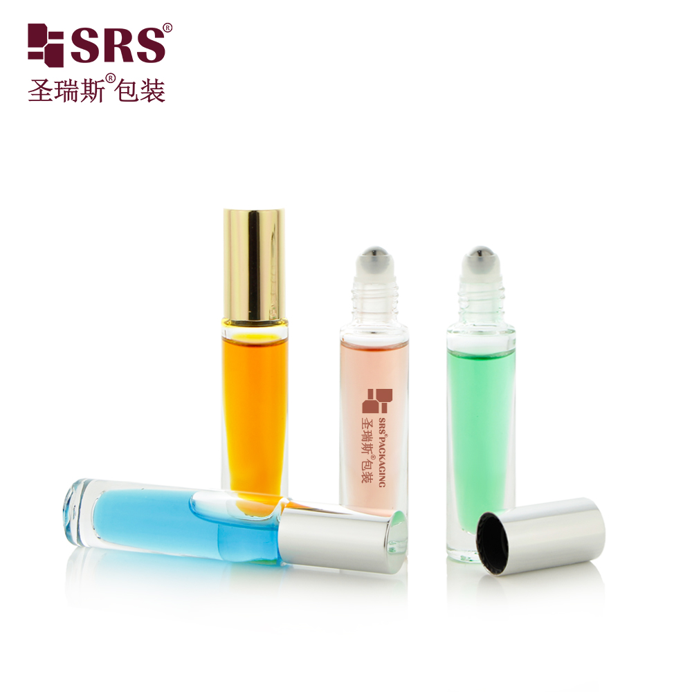 Thick wall high quality 5ml fragrance glass essential oil bottle custom color packaging