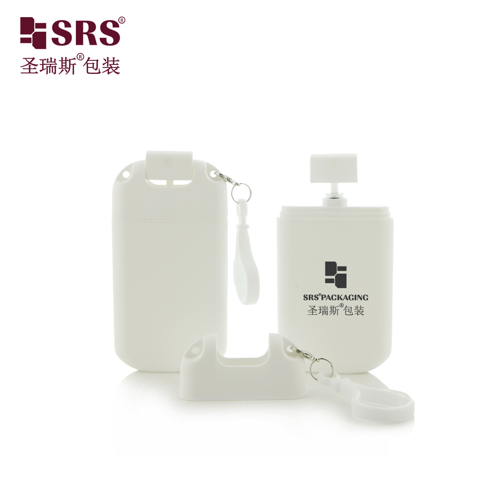 Travel Size Portable Luxury Fragrance 30ml  Fine Mist White Spray Bottle with Hook