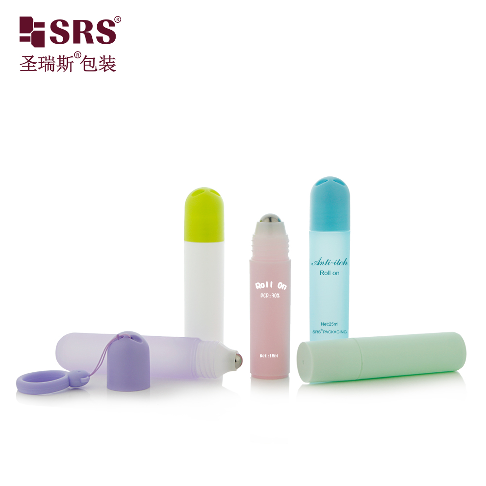 White Empty Colorful 20ml Deodorant Cosmetic Packaging Lotion Roll on Tube with Hanging 