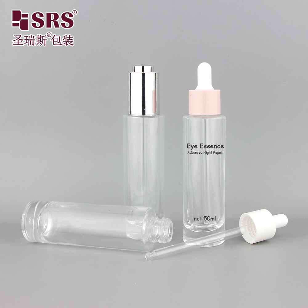 Wholesale 50ml Empty Custom Luxury Color Essential Oil Glass Dropper Bottle