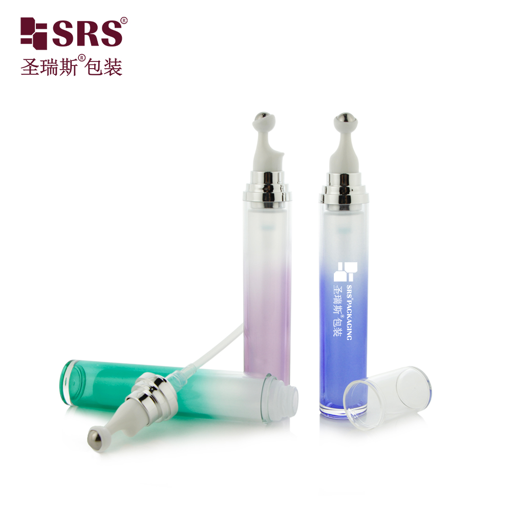Wholesale Factory Price 15ml 20ml Custom Injection Painting Metalized Color Acrylic Roller Bottle