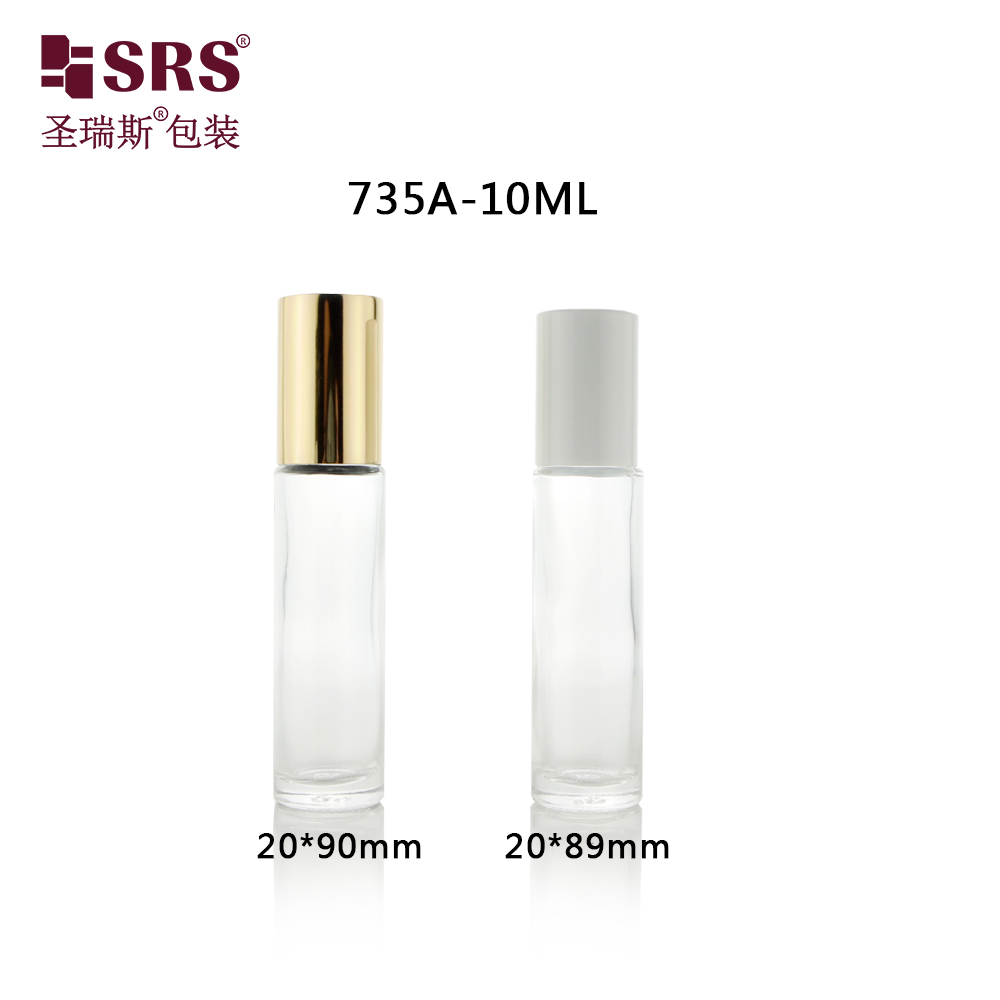 Wholesale Logo Printed Roller Bottles Perfume Essential Oils Under Eye Roll On Bottle 10 ml 