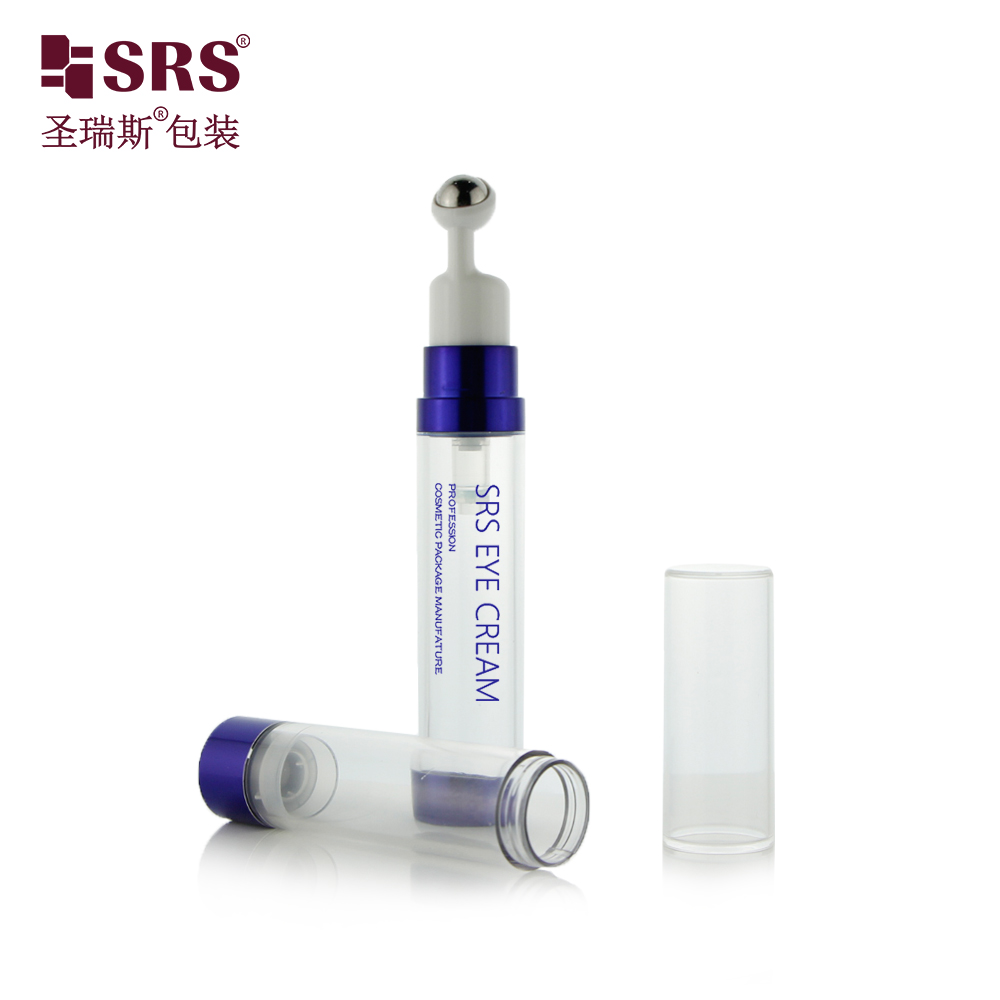 Wholesale PETG 8ml 10ml 15ml Transparent Luxury Empty Eye Cream Pump Bottle Cosmetic Packaging