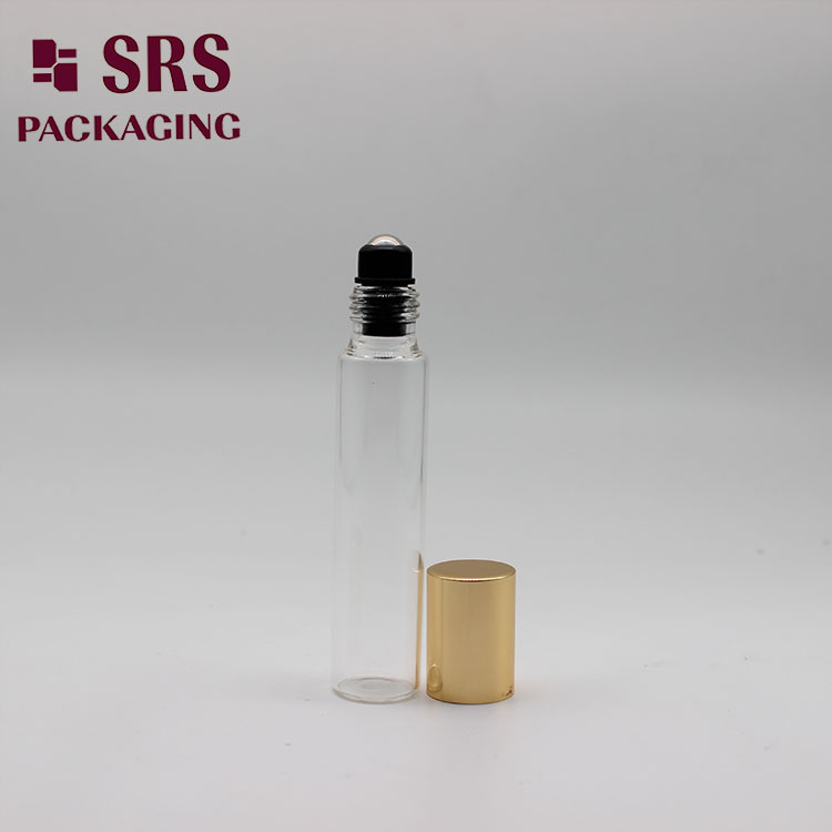 dia 17mm glass empty roller 10ml bottle with black holder