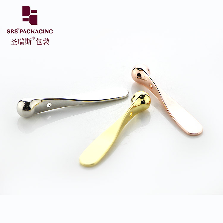 wholesale mini small size skin care tool zinc alloy luxury eye cosmetic spoon